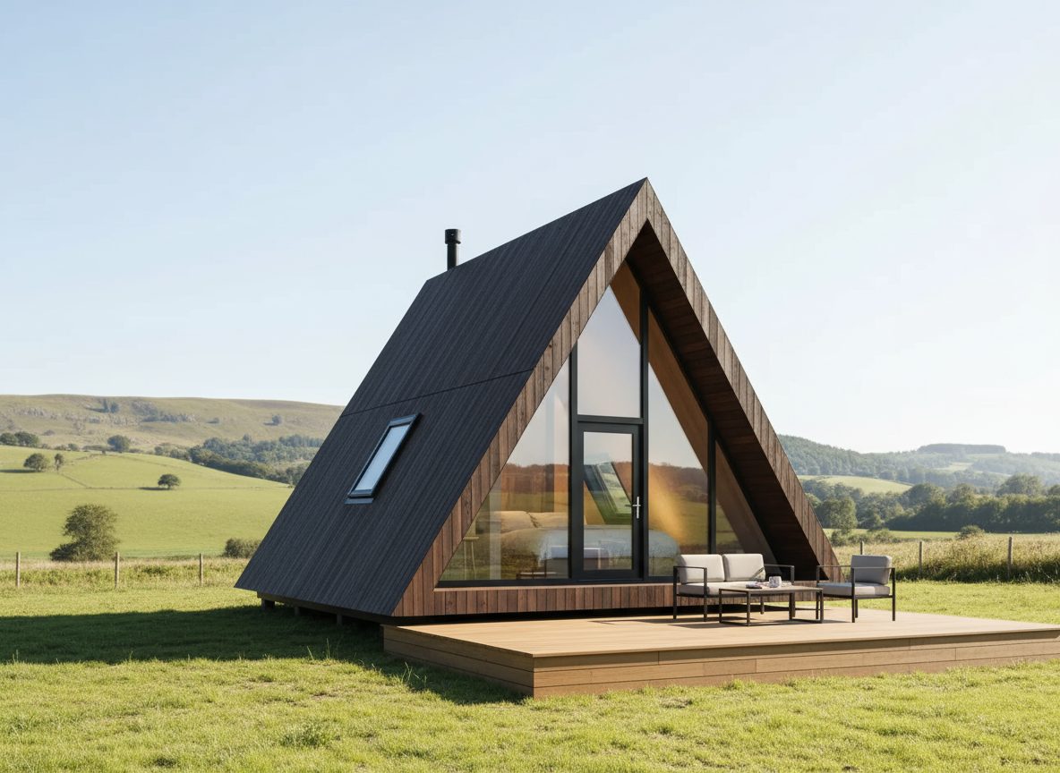 heritage a frame lodge Arla 2 person glamping lodge 1