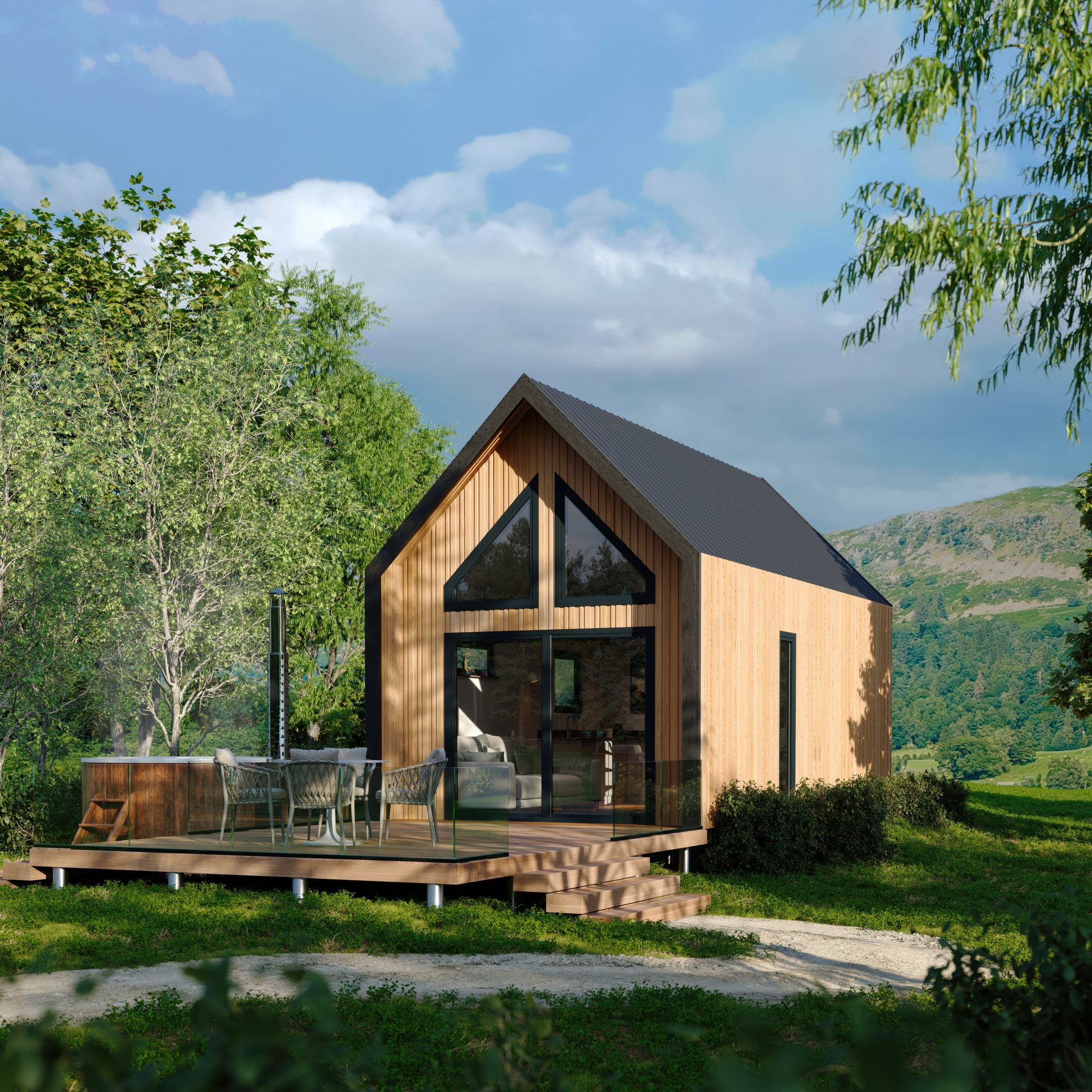 heritage gable a frame lodge s2 4 Arthur glamping lodge 21