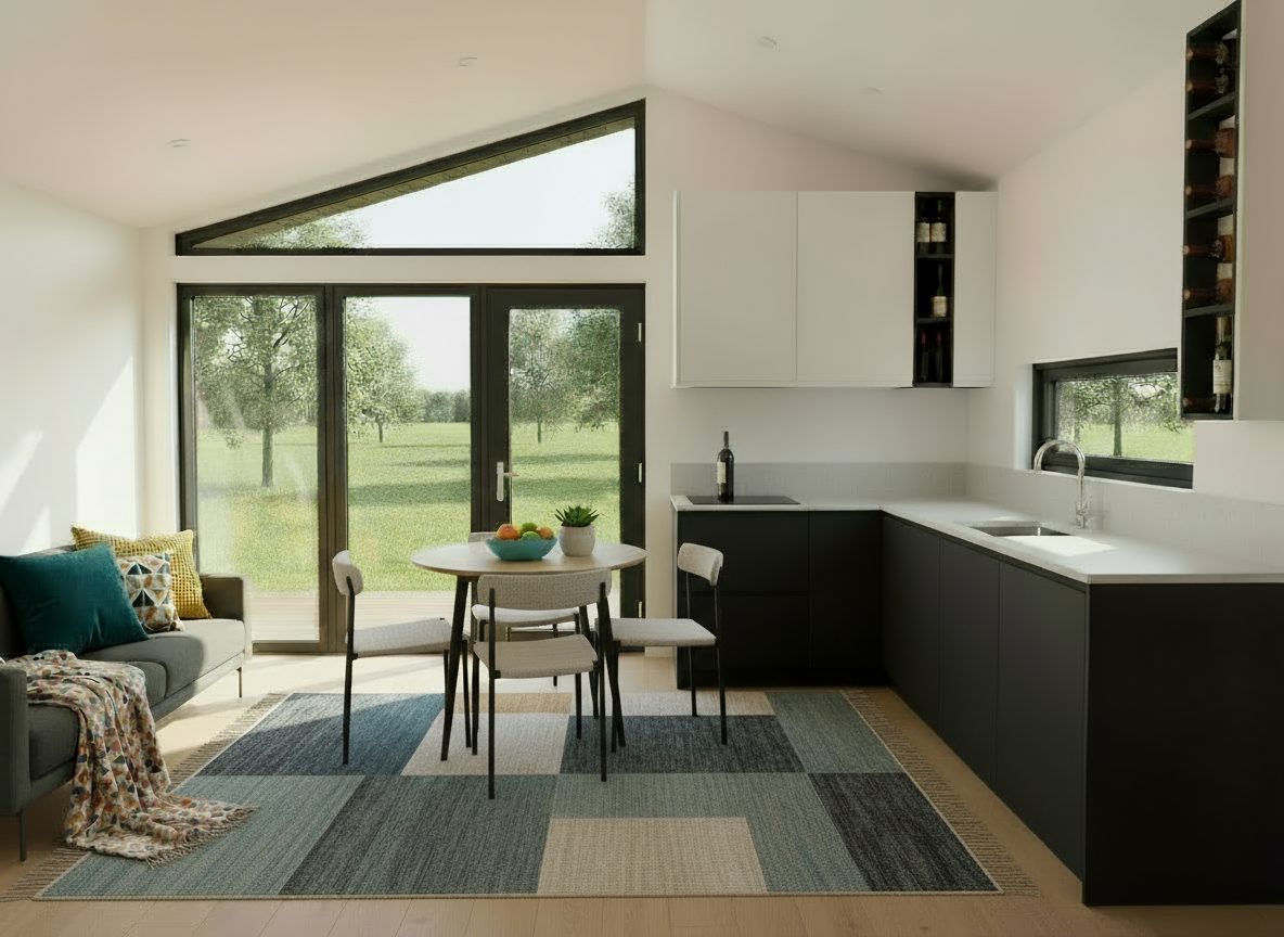 heritage modern lodge Florence 4 person glamping lodge 3