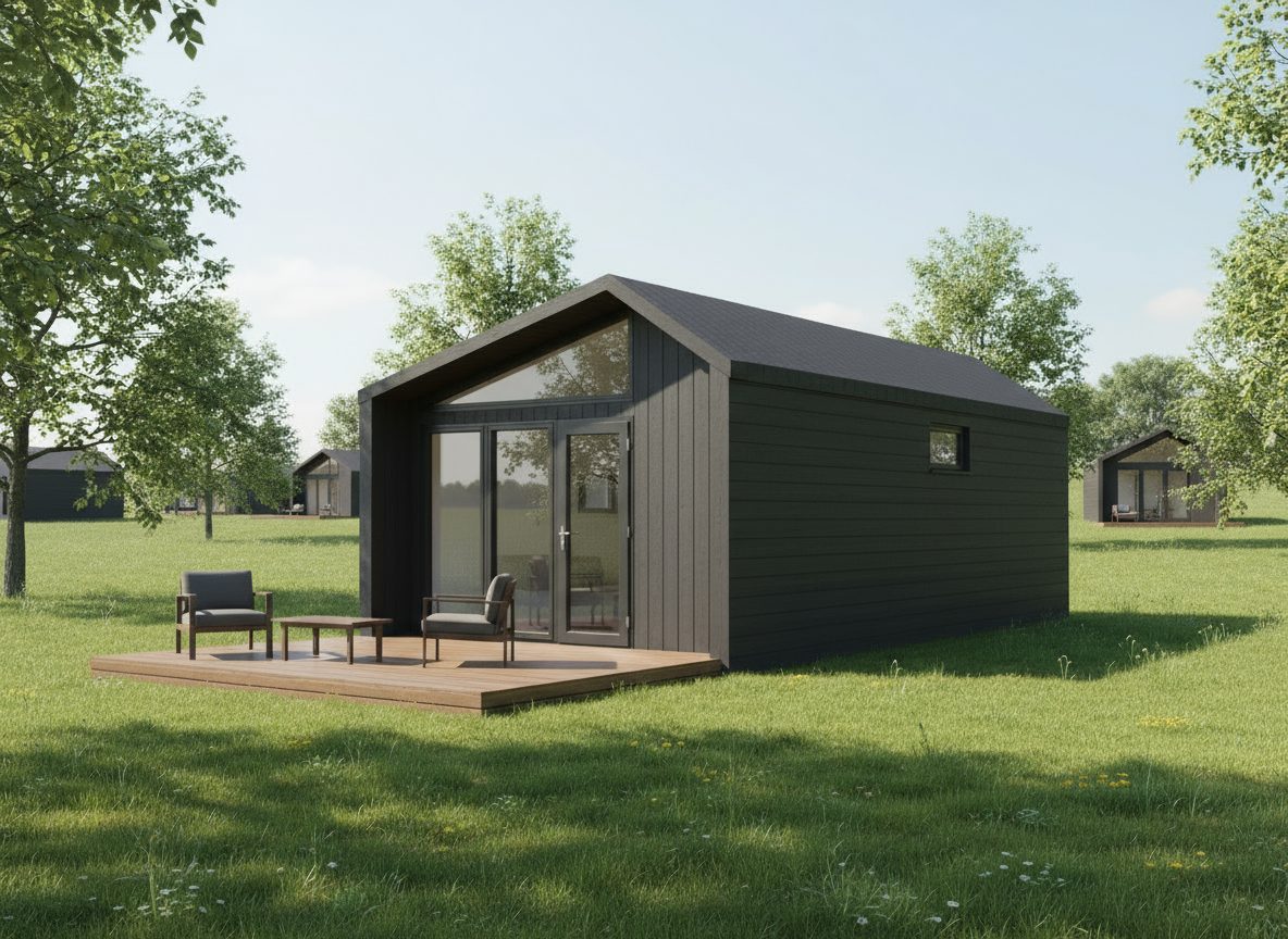 heritage modern lodge Florence 4 person glamping lodge